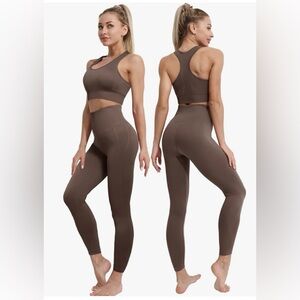 Brown 2-Piece Activewear Set